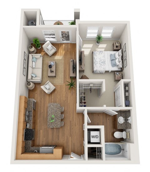 Floor plan at Element 47 by Windsor, 2180 N. Bryant St., 80211